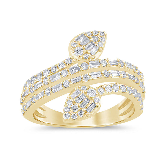 SPECIAL! .76ct G SI 14K Yellow Gold Diamond Wrap Around Band Ring Size 6.5