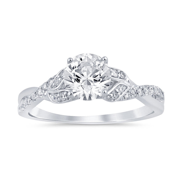SPECIAL!.60ct G SI 14K White Gold Round Diamond Engagement Ring Size 6.5