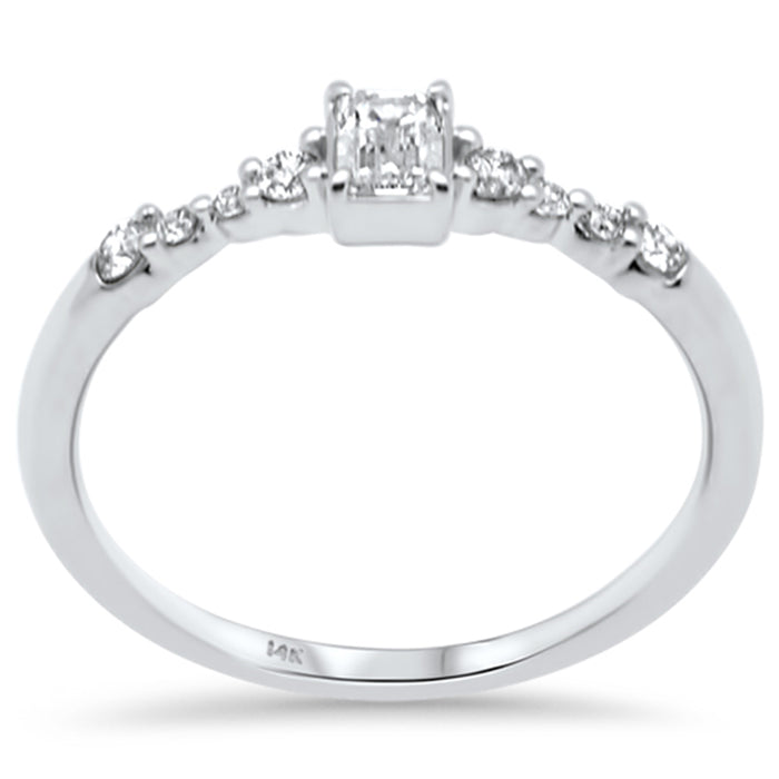 SPECIAL! .33ct G SI 14K Yellow Gold Diamond & Emerald Cut Ring Size 6.5