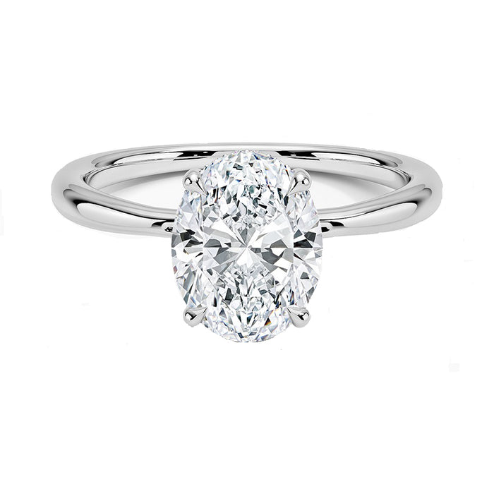 SPECIAL!.71ct F SI 14K White Gold Oval Cut Diamond Solitaire Ladies Ring
