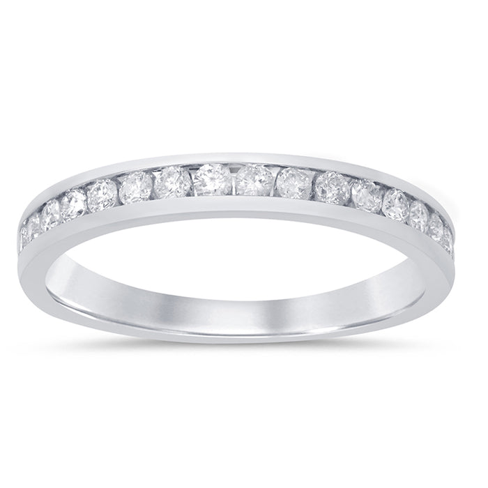 SPECIAL! .33ct G SI 14K White Gold Diamond Wedding Band Size 6.5