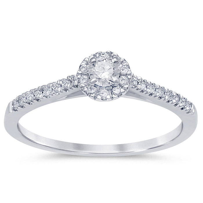 SPECIAL! .49ct G SI 14K White Gold Diamond Engagement Ring Size 6.5