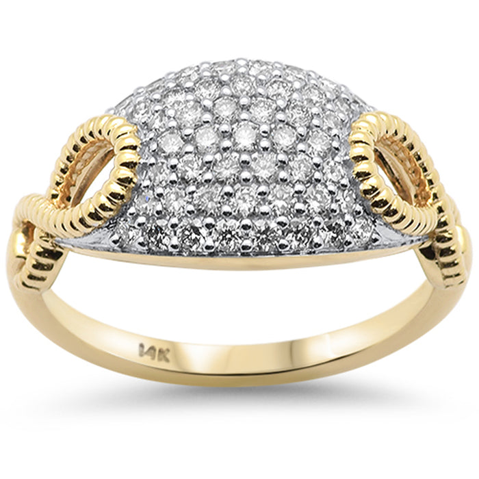 SPECIAL!.49ct G SI 14K Yellow Gold Pave Set Diamond Band Ring Size 6.5