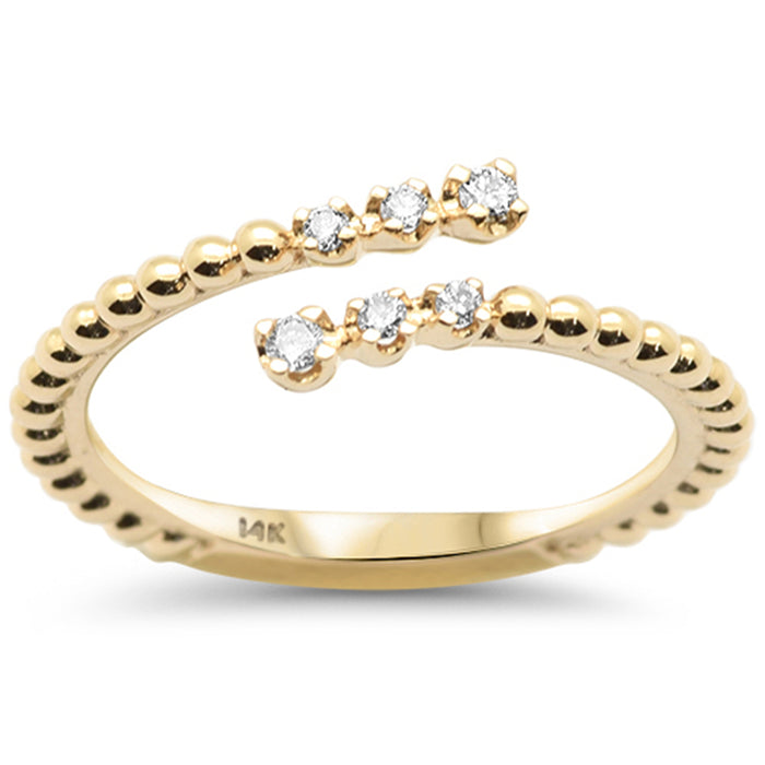 SPECIAL! .09ct G SI 14K Yellow Gold Diamond Wrap around Ring Band Size 6.5