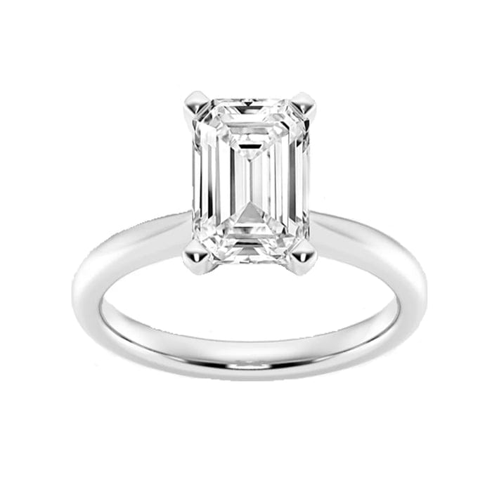 SPECIAL!.90ct G SI 14K White Gold Emerald Cut Diamond Solitaire Engagement Ring Size 6.5