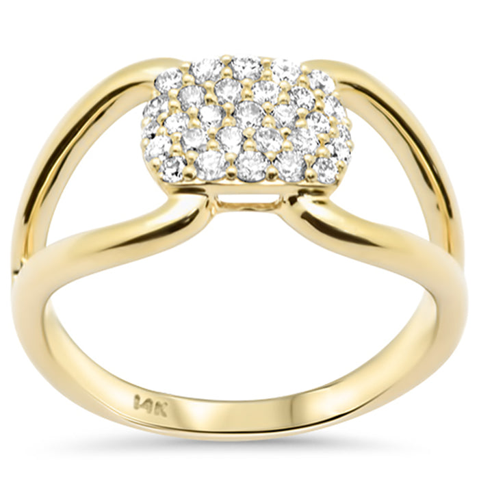 SPECIAL!.37ct G SI 14K Yellow Gold Diamond Dome Band Ring Size 6.5