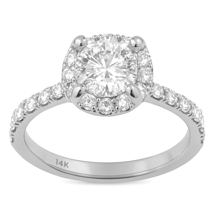 SPECIAL! 2.06ct G SI 14K White Gold Round Brilliant Cut Diamond Solitaire Engagement Ring Size 6.5