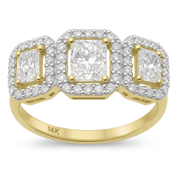 SPECIAL! 2.04ct G SI 14K Yellow Gold Diamond Radiant Cut Engagement Ring Size 6.5