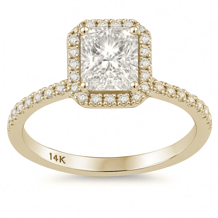 SPECIAL! 1.36ct G SI 14K Yellow Gold Radiant Cut Diamond Engagement Ring Size 6.5