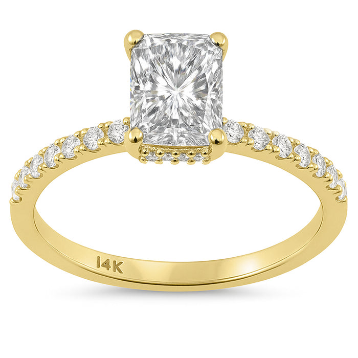 SPECIAL! 1.20ct G SI 14K Yellow Gold Radiant Cut Diamond Engagement Ring Size 6.5