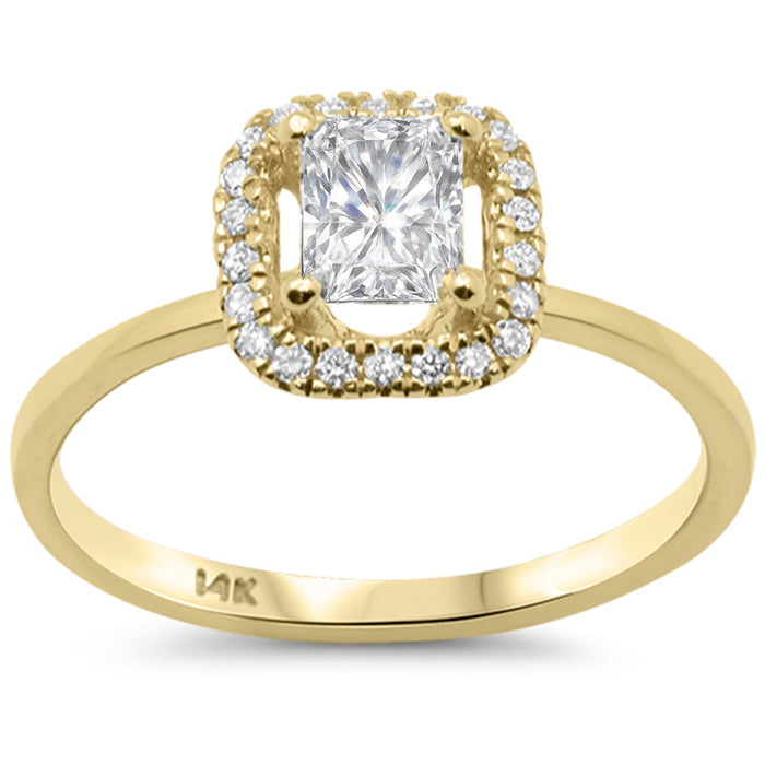 SPECIAL! .63ct G SI 14K Yellow Gold Radiant Cut Diamond Engagement Ring Size 6.5