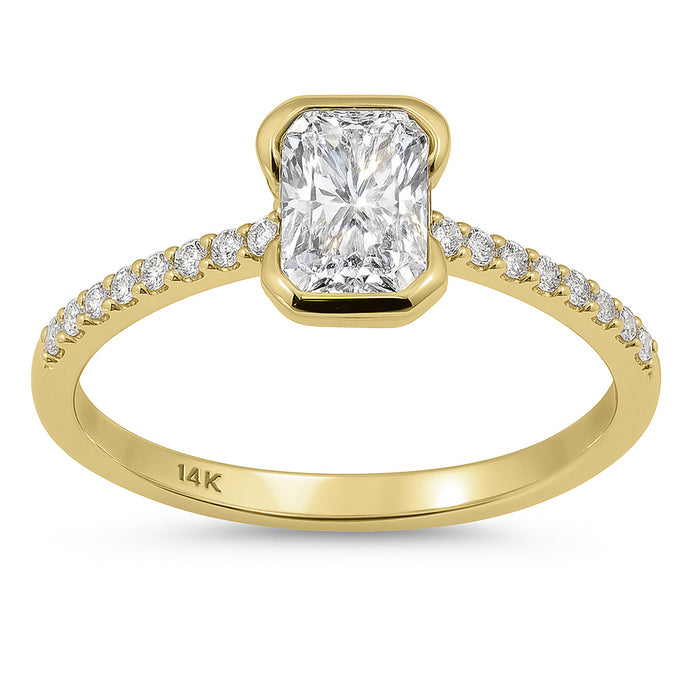 SPECIAL! .81ct G SI 14K Yellow Gold Radiant Diamond Engagement Ring Size 6.5