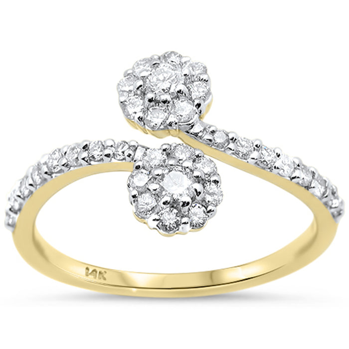 SPECIAL! .56ct G SI 14K Yellow Gold Diamond Wrap Around Band Ring Size 6.5