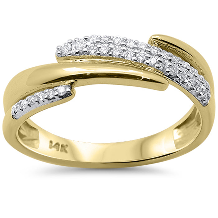 SPECIAL! .15ct G SI 14K Yellow Gold Diamond Modern Band Ring Size 6.5