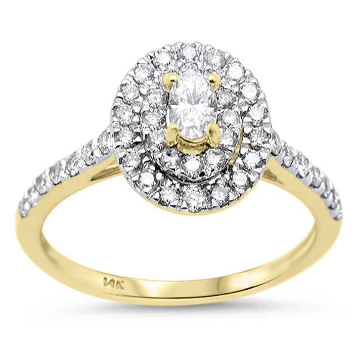 SPECIAL! .75ct G SI 14K Yellow Gold Diamond Oval Shape Diamond Ring Size 6.5
