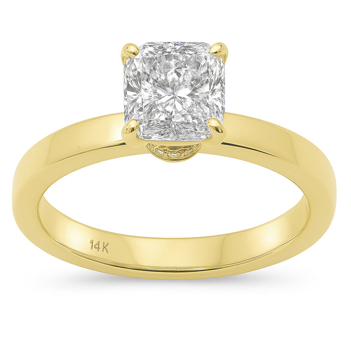 SPECIAL! 1.67ct G SI 14KT Yellow Gold Cushion Cut Diamond Solitaire Ring Size 6.5