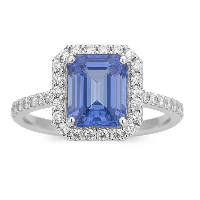 SPECIAL! 1.89ct G SI 14K White Gold Diamond & Tanzanite Gemstone Ring Size 6.5