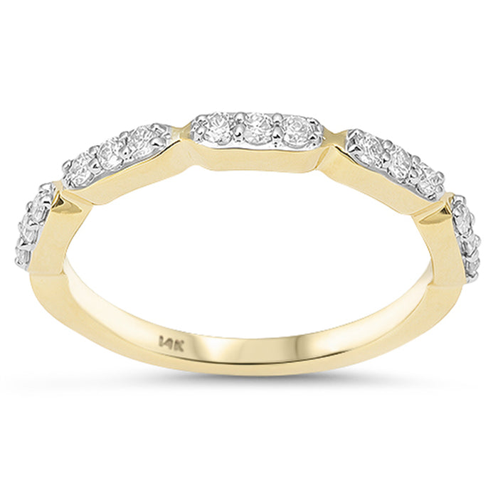 SPECIAL! .25ct G SI 14kt Yellow Gold Diamond Modern Ring Size 6.5
