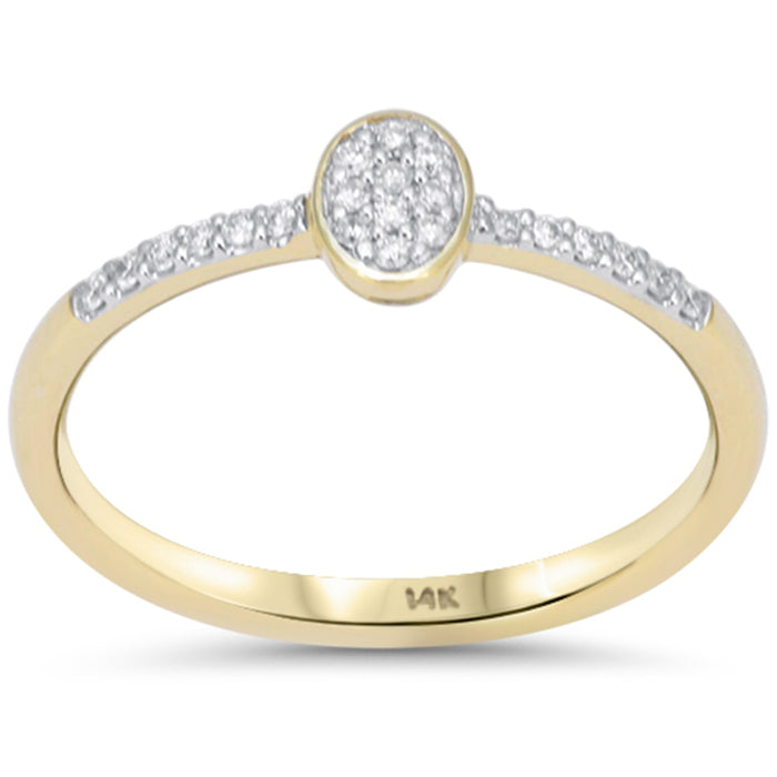 SPECIAL! .10ct G SI 14kt Yellow Gold Oval Shape Diamond Ring Size 6.5