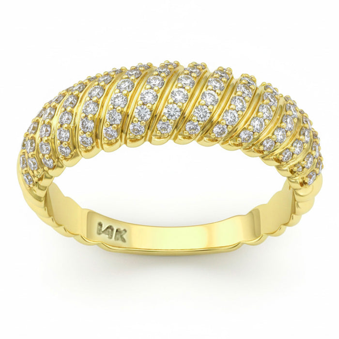 SPECIAL! .50ct G SI 14kt Yellow Gold Round Diamond Band Ring Size 6.5