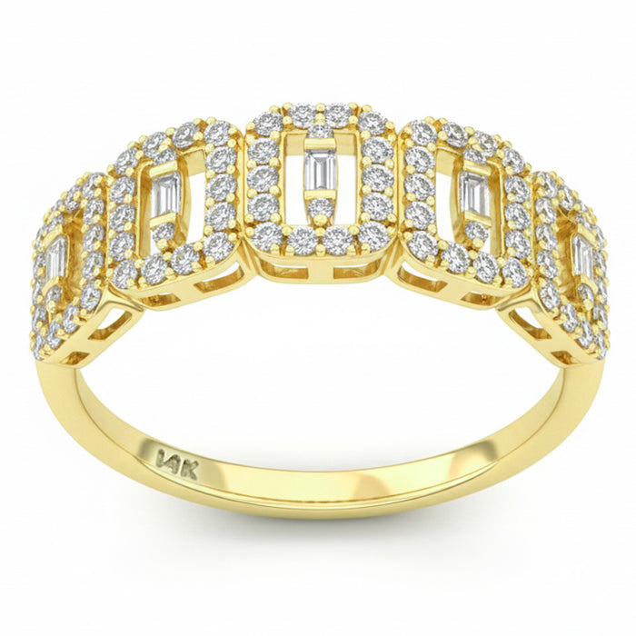 SPECIAL! .47ct G SI 14kt Yellow Gold Diamond Band Ring Size 6.5