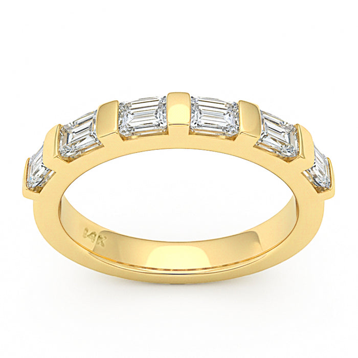 SPECIAL! 1.74ct G SI 14kt Yellow Gold Diamond Modern Band Ring Size 6.5