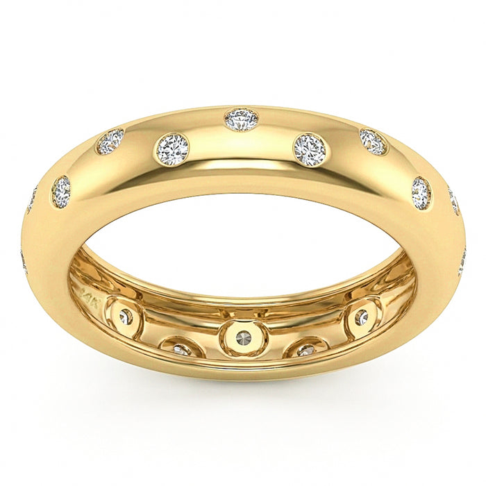 SPECIAL! .35ct G SI 14kt Yellow Gold Diamond Modern Band Ring Size 6.5