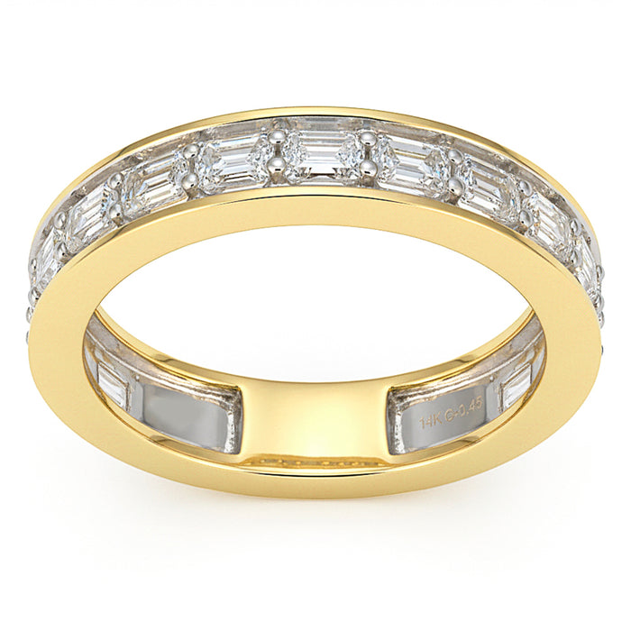 SPECIAL! 1.45ct G SI 14kt Yellow Gold Diamond Modern Band Ring Size 6.5