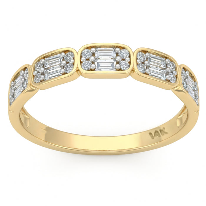 SPECIAL! .31ct G SI 14kt Yellow Gold Diamond Band Ring Size 6.5
