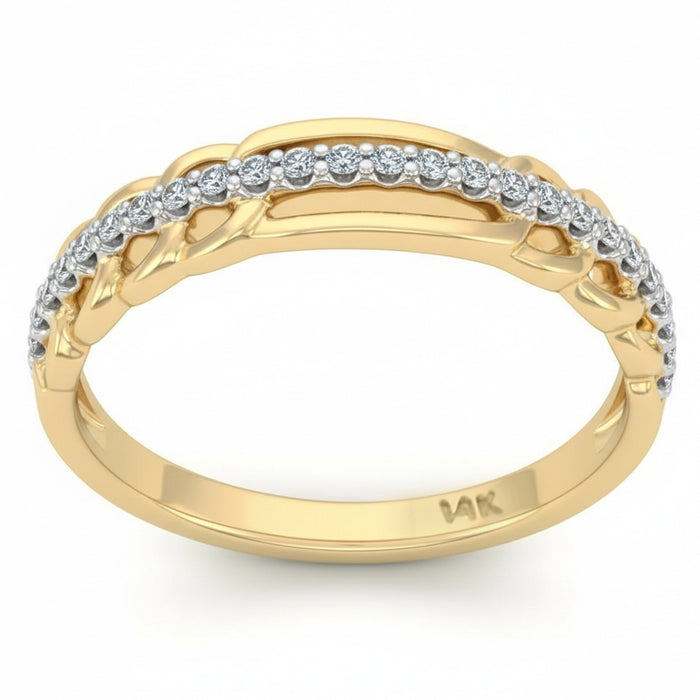 SPECIAL! .15ct G SI 14kt Yellow Gold Diamond Band Ring Size 6.5