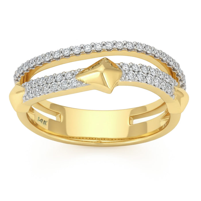 SPECIAL! .27ct G SI 14kt Yellow Gold Round Diamond Band Ring Size 6.5