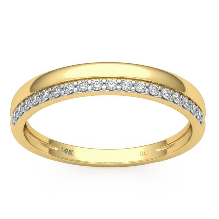 SPECIAL! .17ct G SI 14kt Yellow Gold Round Diamond Band Ring Size 6.5