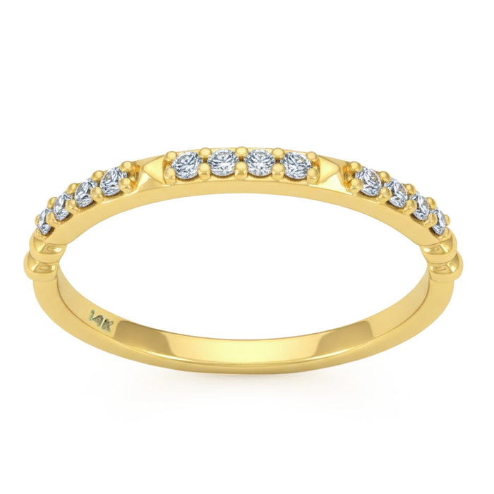 SPECIAL! .16ct G SI 14kt Yellow Gold Round Diamond Band Ring Size 6.5