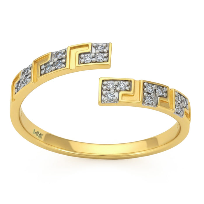 SPECIAL! .11ct G SI 14kt Yellow Gold Round Diamond Wrap Around Ring Size 6.5