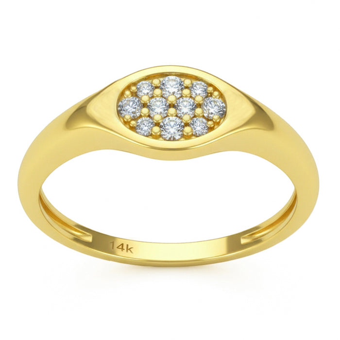 SPECIAL! .15ct G SI 14kt Yellow Gold Diamond Modern Band Ring Size 6.5