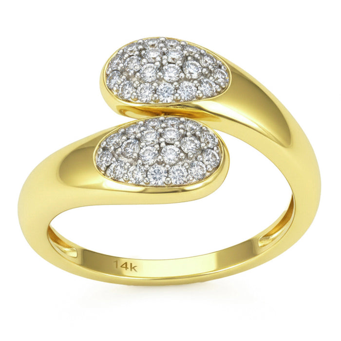 SPECIAL! .32ct G SI 14kt Yellow Gold Diamond Wrap Ring Size 6.5
