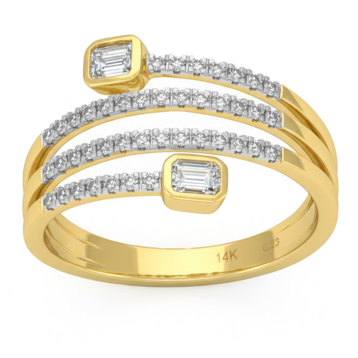 SPECIAL! .45ct G SI 14kt Yellow Gold Diamond Wrap Ring Size 6.5