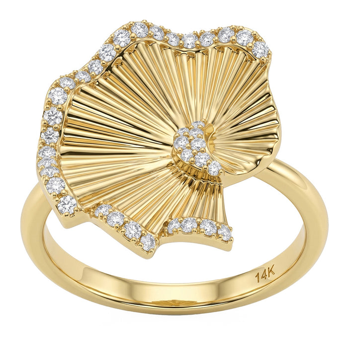 SPECIAL! .23ct G SI 14kt Yellow Gold Diamond Modern Band Ring Size 6.5