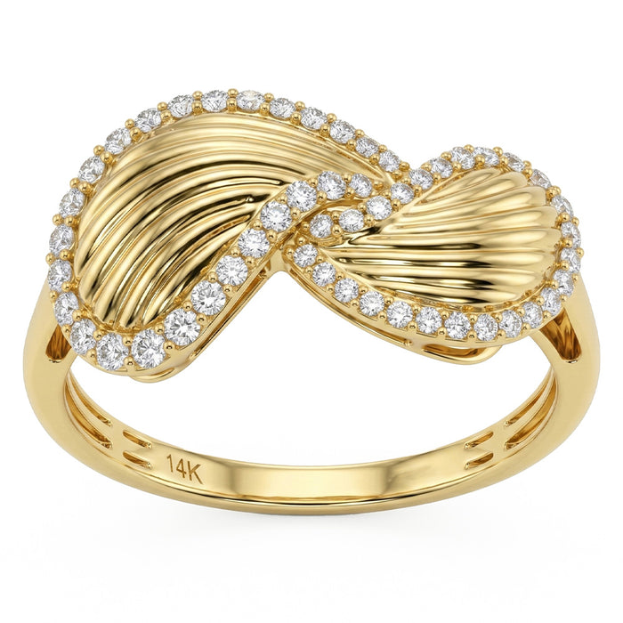 SPECIAL! .25ct G SI 14kt Yellow Gold Diamond Modern Band Ring Size 6.5