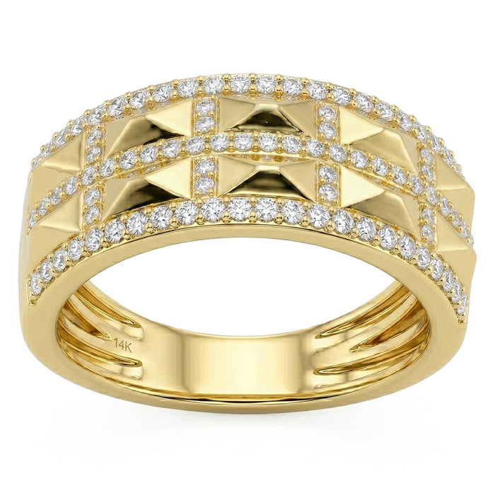 SPECIAL! .36ct G SI 14kt Yellow Gold Diamond Modern Band Ring Size 6.5