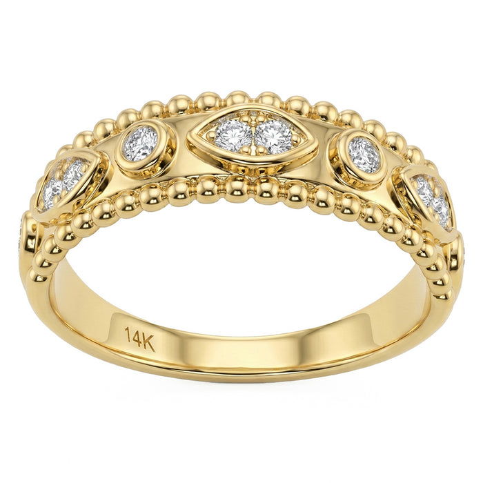 SPECIAL! .16ct G SI 14kt Yellow Gold Diamond Band Ring Size 6.5