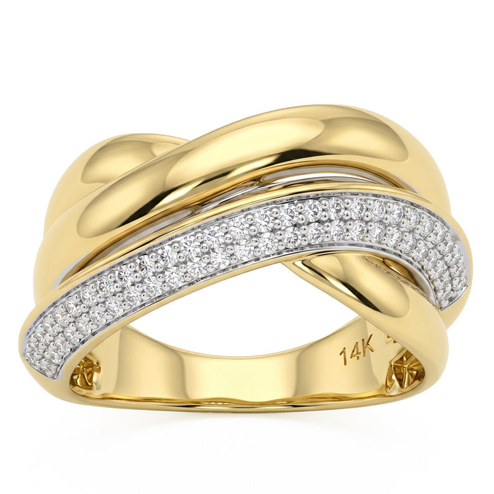 SPECIAL! .46ct G SI 14kt Yellow Gold Diamond Modern Ring Size 6.5
