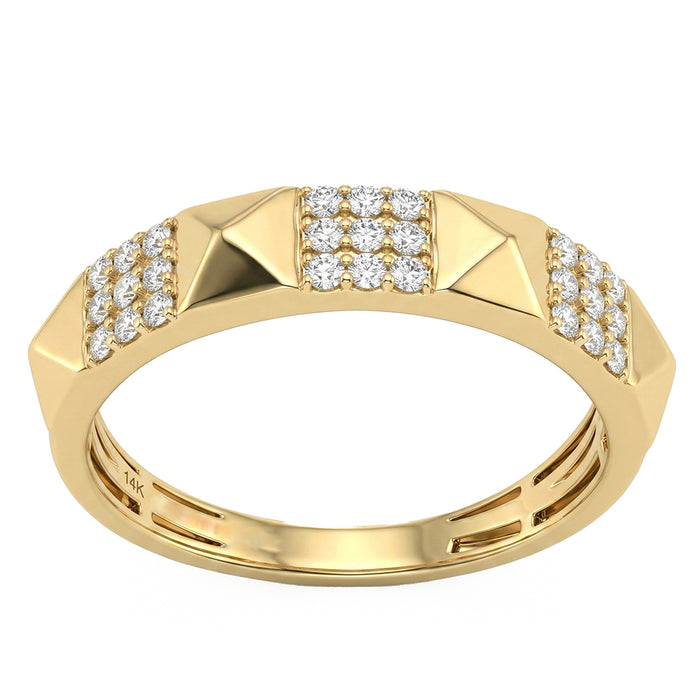 SPECIAL! .24ct G SI 14kt Yellow Gold Diamond Modern Band Ring Size 6.5