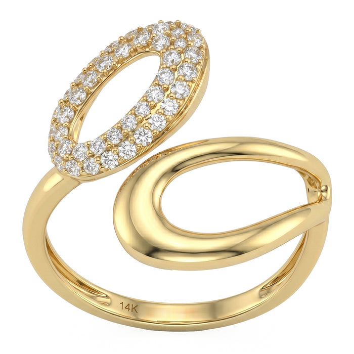 SPECIAL! .32ct G SI 14kt Yellow Gold Diamond Wrap Around Ring Size 6.5