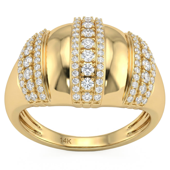 SPECIAL! .54ct G SI 14kt Yellow Gold Diamond Modern Band Ring Size 6.5