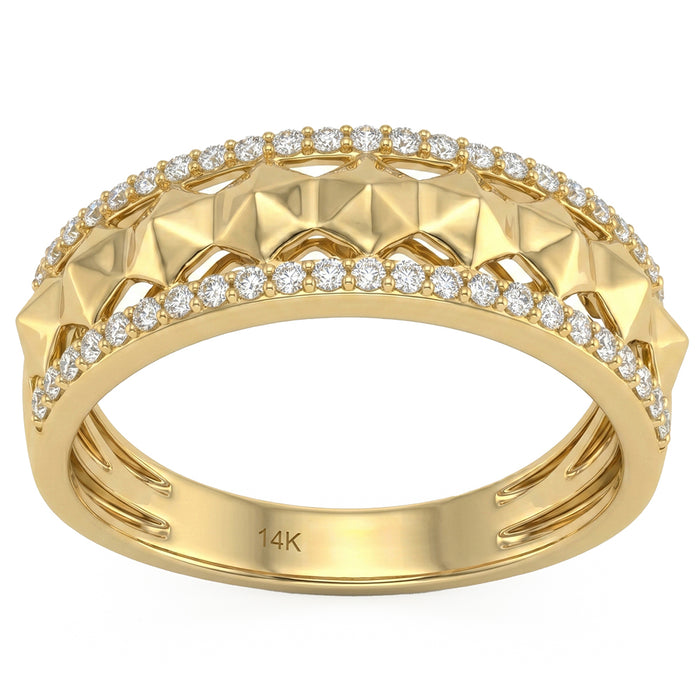 SPECIAL! .25ct G SI 14kt Yellow Gold Diamond Modern Band Ring Size 6.5
