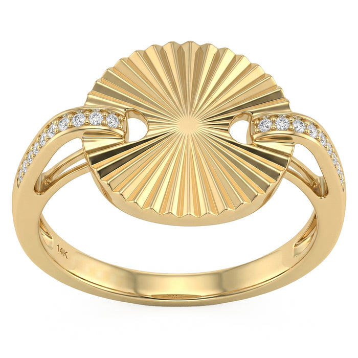 SPECIAL! .06ct G SI 14kt Yellow Gold Diamond Modern Band Ring Size 6.5