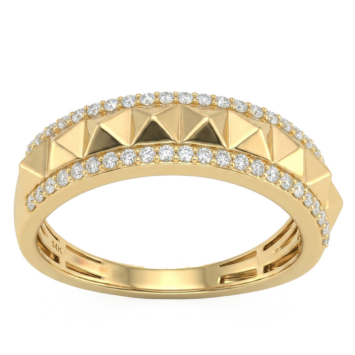 SPECIAL! .25ct G SI 14kt Yellow Gold Diamond Modern Band Ring Size 6.5