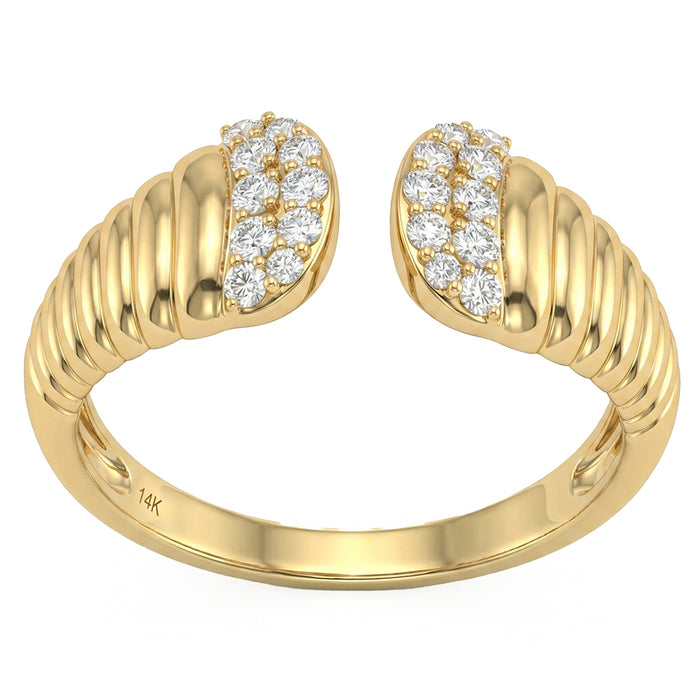 SPECIAL! .25ct G SI 14kt Yellow Gold Diamond Open Ring Size 6.5