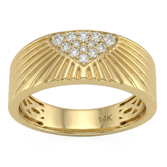 SPECIAL! .17ct G SI 14kt Yellow Gold Diamond Modern Band Ring Size 6.5